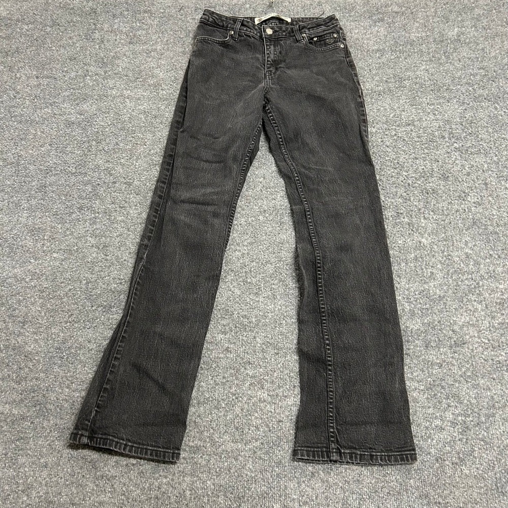 Harley Davidson Jeans Womens Size 6L Black Bootcut Stretch Denim Biker 58152